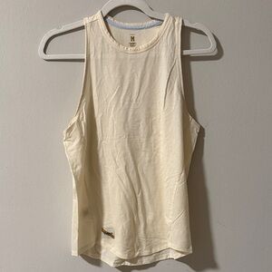 Tracksmith Harrier Tank - Ivory - 89% Merino Wool
